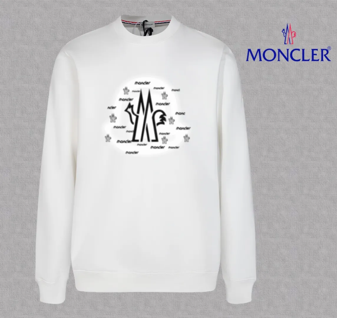 【 In Stock】 〖 𝐌𝐎𝐍𝐂𝐋𝐄𝐑~ 〗 440g ， 😎 ， ， Factory 2025 T ， ， Premium LOGO， Same Style ：Black White Size：S M L XL 2XL